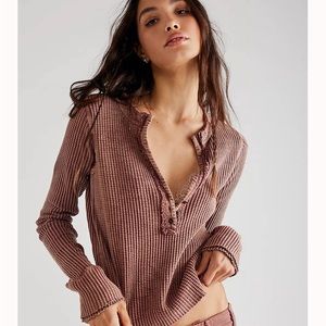 Free People One Colt Thermal Shirt NWOT